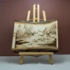 Eendjes Eendenrust aan de Waterkant – Pyrografie eenden op hout (26×33 cm)