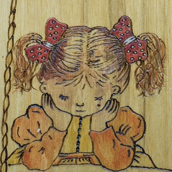 Wensput van Hoop – Pyrografie wensput op hout (33×24 cm)