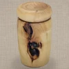 Stille kern Huisdier urn hout, "Stille Kern", handgedraaid uit massief populier hout door Letza.life