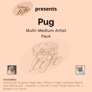 Digitale patronen Mopshond artist pack