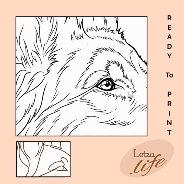 Ready-to-print line-art duitse-herder voor kunst en sjablonen