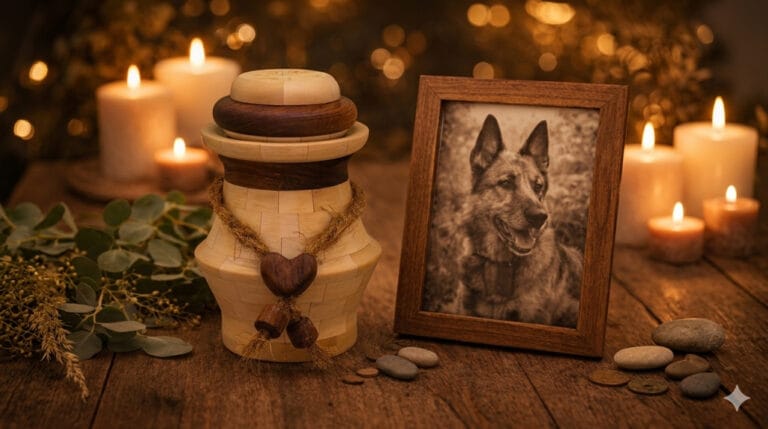 handgemaakte unieke houten urn "Hart van Hout" van Angelim Vermelho en Steenbeuk