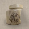 (ca. 50 ml) Kleine houten mini urn hond – "Trouwe Metgezel"