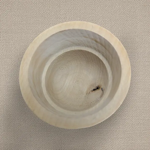 (ca. 50 ml) Kleine houten mini urn hond – "Trouwe Metgezel"